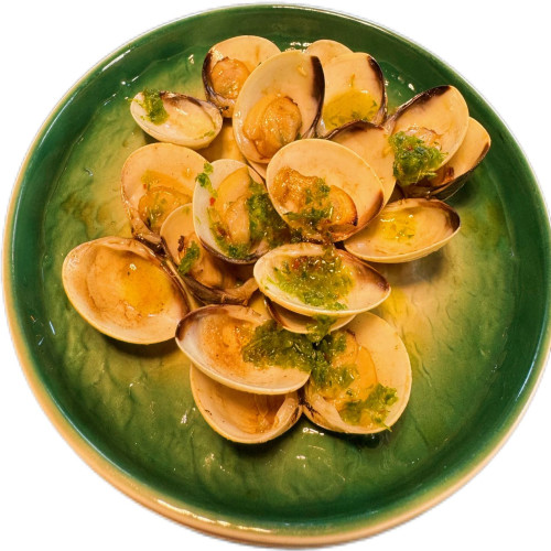 almejas blancas a la plancha