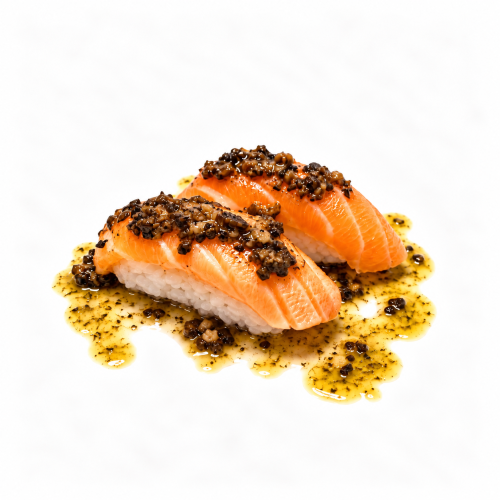 Nigiri de salmón con trufa